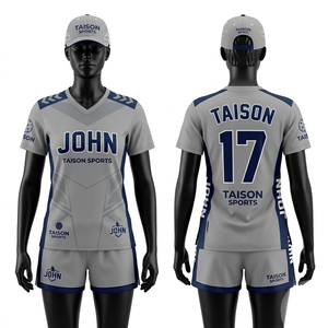 Premium 180 GSM Polyester Mesh Floor Ball Jersey Beige Black Panel Design Sublimation Custom Logo - Product Image 4