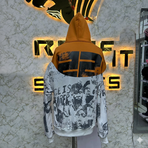 Buen fabricante, hecho en fábrica, precio bajo, cremallera, Sudadera con capucha, Puff impreso, hecho en fábrica, precio barato, sudaderas con capucha para hombres - Product Image 6