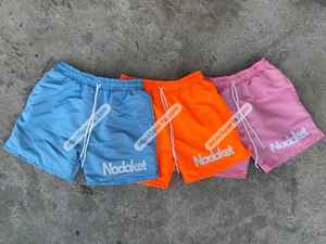 Custom Nylon <b>Shorts</b> <b>Pink</b> Blue Orange Nylon <b>Shorts</b> Windbreaker Custom <b>Shorts</b> Design and Screen Printed Logo Best Street Apparels - Product Image 5