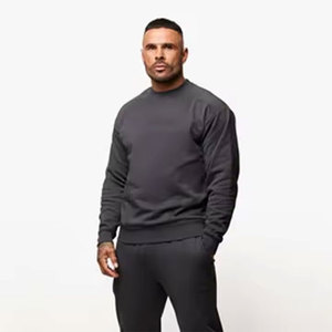 Sudadera de invierno de peso pesado Vintage Unisex, sudadera de estilo callejero con técnica bordada de patrón sólido de alta calidad para hombres - Product Image 5