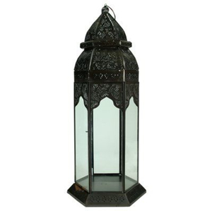 Farol Colgante Decorativo de Metal Dorado Estilo Marroquí Vintage con Nuevo Diseño para Decoración de Iluminación de Ramadán y Eid - Product Image 3