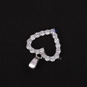 เครื่องประดับฮิปฮอปคุณภาพดีผ่านการทดสอบเพชร VVS Moissanite จี้เพชรรูปหัวใจสีเงิน925สำหรับผู้ชายผู้หญิง - Product Image 3