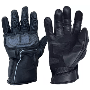 Premium Genuine Leather Motorbike Riding Black Gloves Armoured Racing Waterproof Breathable Winter Custom Team Unisex - Product Image 4