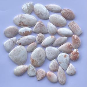 10mm 20mm 30mm Natural White <b>Pink</b> Scholarsite Stone Smooth Free Size Mix Shape Loose Cabochon Gemstone Wholesale Supplier <b>Rings</b> - Product Image 2