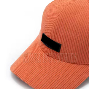 Nuevo sombrero personalizado de malla de espuma sombreros de béisbol de pana ajustable sólido liso hombres sombreros de béisbol de pana - Product Image 2