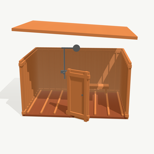 Piccola Casetta Tradizionale <span class=keywords><strong>in</strong></span> <span class=keywords><strong>Legno</strong></span> Impermeabile per Piscina con Doccia e Spogliatoio - Product Image 3