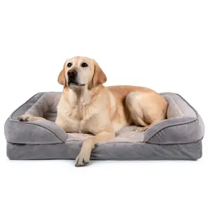 Cama para Perro Tipo Sofá - Terciopelo Ondulado, Comodidad Perfecta, Tejido <span class=keywords><strong>de</strong></span> Terciopelo Ondulado Suntuoso - Product Image 2