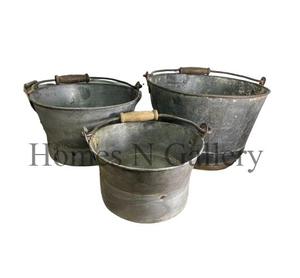 Macetas de hierro de Metal galvanizado de gran tamaño de alta calidad para exteriores, macetas atractivas de diseño clásico hechas a mano, maceta para plantar - Product Image 1