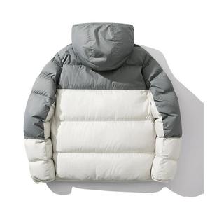 Chaqueta acolchada personalizada, cortavientos acolchado de invierno, chaqueta de dos tonos acolchada, chaquetas de burbujas impermeables para hombres - Product Image 2