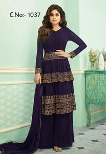 Nueva Colección de Diseño Bollywood, Salwar Kameez de Georgette Sintética con Bordado Elegante y Dupatta, Exportador y Proveedor Indio - Product Image 2