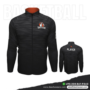 Veste d'échauffement de basket-ball pour hommes, haut d'entraînement à manches longues et fermeture éclair, vêtements de sport légers avec poches - Product Image 6
