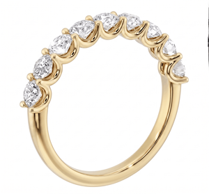 Bague de fiançailles en diamant taille ronde pour femme, classique, avec diamants naturels et de laboratoire - Product Image 1
