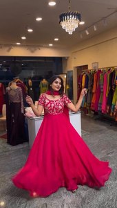 ชุดปาร์ตี้ที่สวยงามสวม-pent และ dupatta กับด้ายกับลำดับการทำงาน - Product Image 6