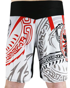 กางเกงขาสั้นออกกำลังกายสำหรับผู้ชาย ดีไซน์ล่าสุด ออกแบบเองได้ สำหรับกีฬา MMA ผ้าโพลีเอสเตอร์น้ำหนักเบา พิมพ์ลายด้านหน้าด้วยเทคนิค Sublimation ยืดได้ - Product Image 4