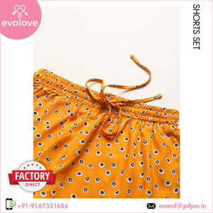 100% Rayon femmes 2pc bouton vers le bas Coord ensemble été pyjama Shorts de l'Inde pour un usage domestique au prix le plus bas - Product Image 5