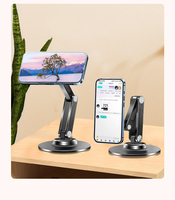 Support de téléphone de bureau rotatif à 360°, pliable, en alliage d'aluminium, pour téléphones mobiles de 4,7 à 7 pouces, robuste, vente chaude