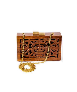 Bolso de mano de madera estilo bohemio para mujer accesorio único hecho a mano para ocasiones especiales de Tradebyd - Product Image 3