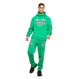 Conjunto Deportivo de Invierno para Hombre con Capucha, Estilo Hip Hop, Logotipo Personalizado, Marca Privada, Pantalones Jogger, Felpa Técnica, 100% Algodón - Product Image 1