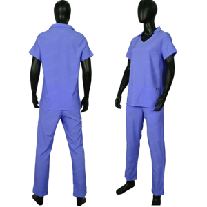 Blaze Fight Wear Ensembles d'uniformes de gommage personnalisés Infirmière Manches courtes Hôpital Col montant Manches courtes pour le personnel médical - Product Image 5