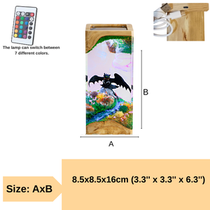 Lámpara de Anime, Lámpara de Resina Epoxi, Lámpara de Resina Epoxi Personalizada, Lámpara de Arte de Madera y Resina, Luz Nocturna Personalizada, Regalo Hecho a Mano, Regalo de Navidad - Product Image 4