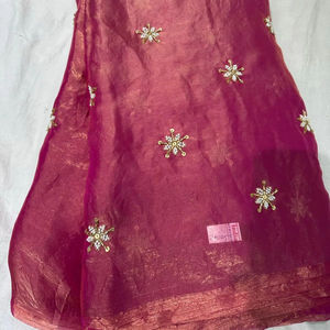 Espace soie travail broderie tissu faire à fantaisie lehenga matériel - Product Image 2