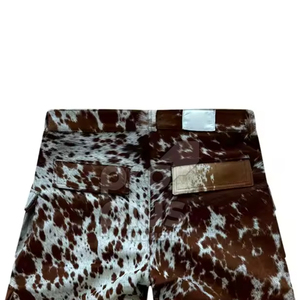 กางเกงขาสั้นหนังวัวแท้ ลายเรียบ บริการ OEM คุณภาพสูง ทันสมัย สไตล์ลำลอง ทำด้วยมือ - Product Image 3