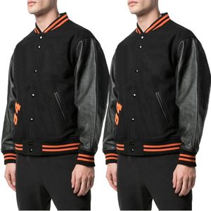 เสื้อแจ็กเก็ตทีมเบสบอลวิทยาลัยสำหรับผู้ชายโอเวอร์ไซส์ผ้าแคนวาสแบบเย็บปะมีฮู้ดสำหรับฤดูหนาว - Product Image 4