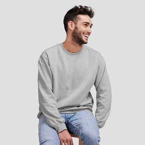 <b>Grey</b> <b>Men's</b> Blank <b>Sweatshirt</b> Heavy Blend Crew Neck 100% Cotton Pullover <b>Sweatshirt</b> - Product Image 1