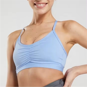 2025 gros haute qualité concepteur personnalisé Nylon Spandex soutien-gorge de sport pour les femmes grande taille Fitness Yoga entraînement sans couture soutien-gorge de gymnastique - Product Image 6