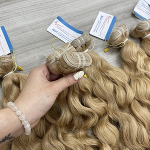 NOUVEAU PRODUIT!! Extensions humaines vietnamiennes Cheveux cuticules alignés naturels ondulés Trame de cheveux Extensions de cheveux doublement étirés - Product Image 2