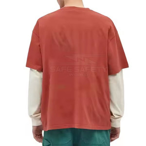 เสื้อยืดผ้าแคนวาสสำหรับผู้ชายผ้าฝ้าย100% ระบายอากาศได้ดีทรงหลวมเสื้อผ้าลำลองและฤดูร้อนดีไซน์ใหม่ - Product Image 4