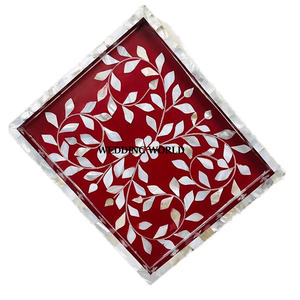 Bandeja de Chocolate de mejor diseñador rojo y blanco, vajilla hecha a mano, superventas, artículos de boda, venta al por mayor, bandeja de Chocolate nueva de lujo - Product Image 1