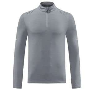 Vêtements de sport pour hommes Chemise de compression à manches longues Séchage rapide Sans couture Gym Fitness Training T Shirt OEM Logo personnalisé disponible - Product Image 4