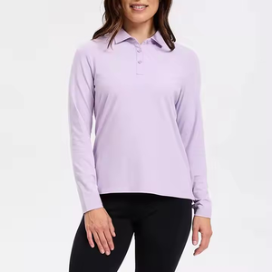 Camiseta Polo transpirable personalizada para mujer, camiseta Polo de Golf de tela de algodón de alta calidad de verano para mujer, tarifa al por mayor OEM - Product Image 1