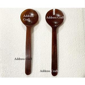 Ensemble de serveur de salade tourbillon blanc violet vente directe d'usine cuillère à salade et fourchette ensemble ustensiles de cuisine couverts en résine fantaisie outils de salade - Product Image 5