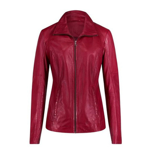 Chaqueta con Forro de Nailon, Logotipo OEM, Diseño Único, Chaquetas Sólidas para Mujer, Procesamiento de Cuero Crudo con Servicio OEM - Product Image 3