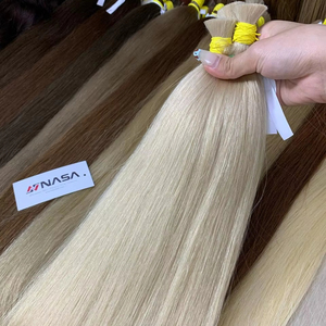 Prix usine 100% cheveux humains bruts vierges du Vietnam doux soyeux naturel conception droite Super Double extrémités dessinées qualité blanchie - Product Image 1