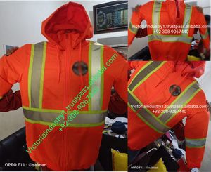 Sudadera con Capucha de Forro Polar para Hombre, Ignífuga, Antiestática, de Alta Visibilidad, con Cierre, Bolsillos Reflectantes, Cordón Ajustable, Impermeable y Transpirable - Product Image 5