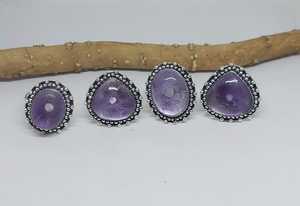 Bagues en pierres précieuses naturelles mélangées de haute qualité pour bijoux, vente en gros, anneaux en cristal véritable - Product Image 6