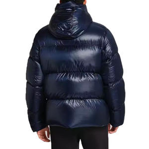 Chaqueta de Plumón Gruesa de Lana para Hombre, Nueva, Más Vendida, con Capucha, Cuello Alto, Exterior de Seda, Transpirable, Relleno de Algodón, Estampado Personalizado - Product Image 4