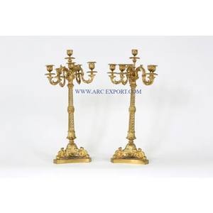 Candélabres de décoration de table en acier inoxydable polis miroir Candélabres de table de luxe faits à la main pour le fournisseur - Product Image 2