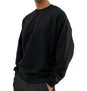 Sudadera negra para hombre, de cuello redondo sudaderas con capucha, Jersey múltiple, ropa de calle de algodón, ropa de moda al por mayor de gran tamaño - Product Image 1