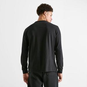 T-shirt à manches longues pour homme, col rond, polyester/coton, style de travail, séchage rapide, motif imprimé numérique, imprimé régulier - Product Image 4