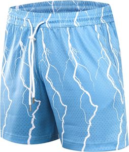 Short en maille personnalisé pour hommes, avec logo de marque Sublimation 100% polyester, streetwear, entrejambe de 5 pouces, basket-ball de gymnastique, 2025 - Product Image 4