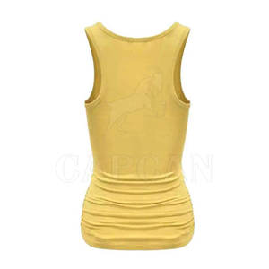 Camisetas sin mangas de entrenamiento de estilo único para mujer, tela de punto de algodón 100% personalizada, parches de ropa de culturismo para correr, solo uso - Product Image 2