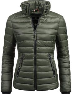 Chaqueta acolchada personalizada de talla grande para mujer, chaqueta bomber con soporte de material de poliéster 100% de Color sólido para invierno - Product Image 5