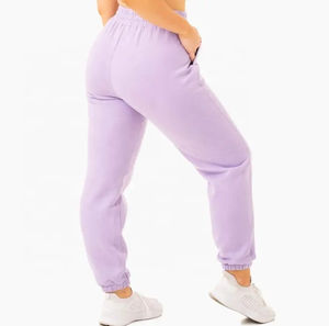 2026 Winter Black Drawstring <b>Sweatpants</b> <b>Women</b> Plus Size Wide Straight Leg Breathable Eco-Friendly Cotton Fleece Casual High Flat - Product Image 2