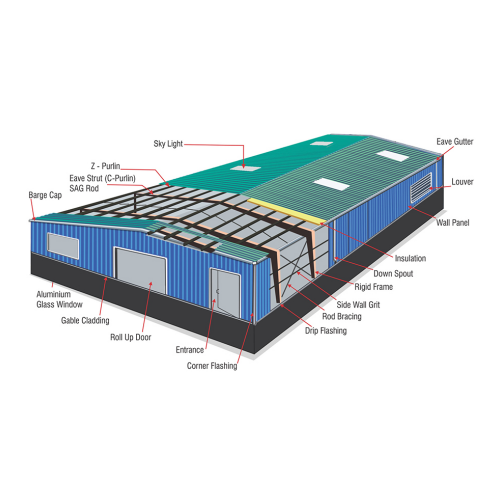Prefabricated Structural Chicken HouseSteel Light Prefab