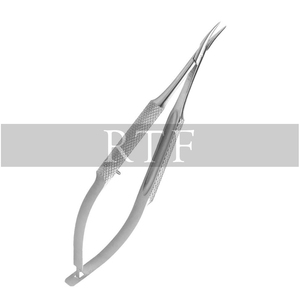 Portaagujas quirúrgico curvo de acero inoxidable, instrumento manual de alta precisión, pulido mate, para uso ORL, CE - Product Image 4