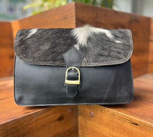 Nuevo bolso de cuero de vaca Real para mujer, bolsos cruzados occidentales, gran oferta, pelo de piel de vaca en cuero, bolso bandolera, bolsos de cuero genuino - Product Image 2